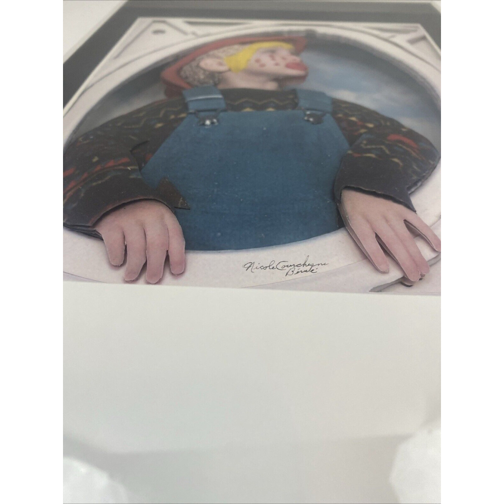 3D Paper Art Sculpture Picture Child With Clown Makeup 2003 Realistic Signed - Picture 4 of 15